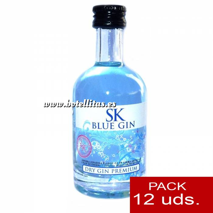 Imagen 1 Ginebra Ginebra SK Blue Dry Gin 5cl - CR 1 PACK DE 12 UDS