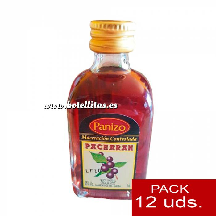 Imagen 2 Licor, Orujo, Cremas, Bebida Mini pacharán Panizo 5cl - CR 1 PACK DE 12 UDS