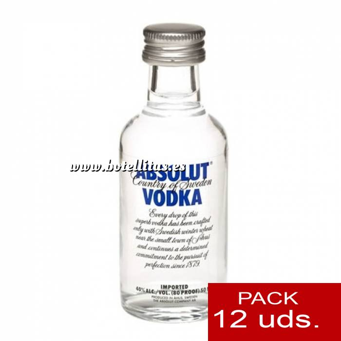 Imagen 6 Vodka Vodka Absolut 5cl - CR 1 PACK DE 12 UDS