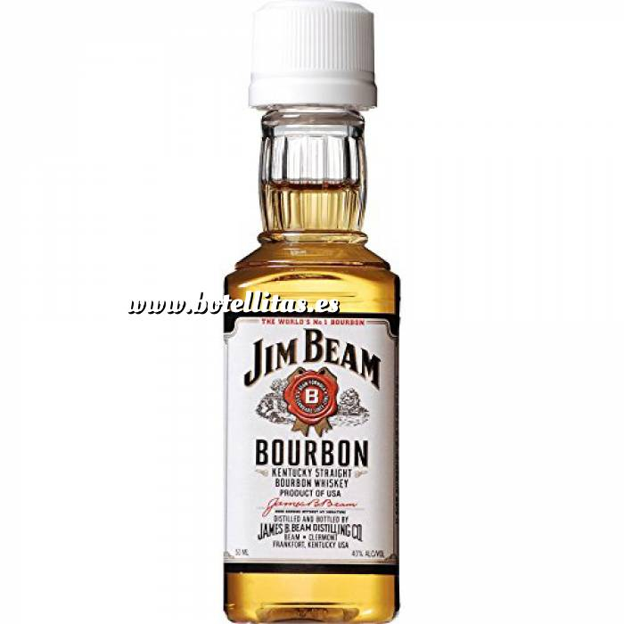 Imagen 7 Whisky Bourbon Jim Beam 5cl (Tapón Blanco) - Plastico 