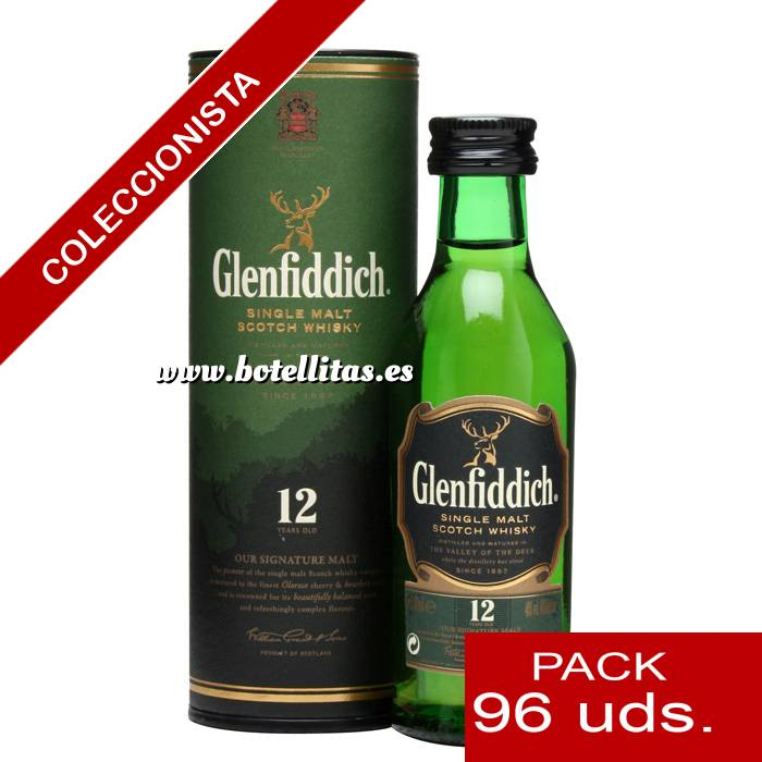 Imagen 7 Whisky Whisky Glenfiddich 12 años c/Tubo 5 cl - CR CAJA DE 96 UDS