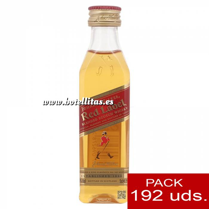 Imagen 7 Whisky Whisky Johnnie Walker Etiqueta Roja 5 cl - PL CAJA DE 192 UDS
