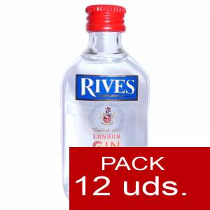 1 Ginebra - Ginebra Rives London Gin 5cl - PL 1 PACK DE 12 UDS