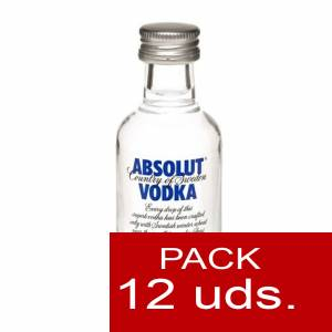 6 Vodka - Vodka Absolut 5cl - CR 1 PACK DE 12 UDS