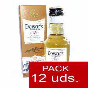 7 Whisky - Whisky Dewar´s White Label 12 años 5cl Ed. ESPECIAL CON CAJA - CR 1 PACK DE 12 UDS