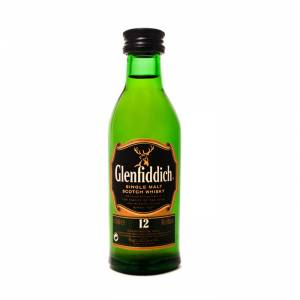 7 Whisky - Whisky Glenfiddich 12 años (sin tubo) 5 cl - Cristal 