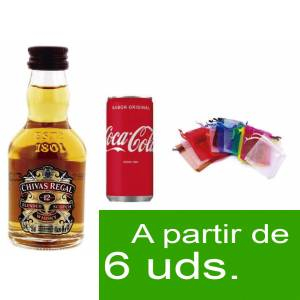- Los kits más deseados - Pack Chivas Regal 12 años 5cl más Coca Cola 20cl más Bolsa de Organza 